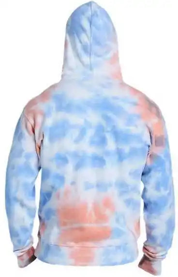 J. America 8861 Tie-dye Fleece Hooded Sweatshirt - Sunset Tie Dye