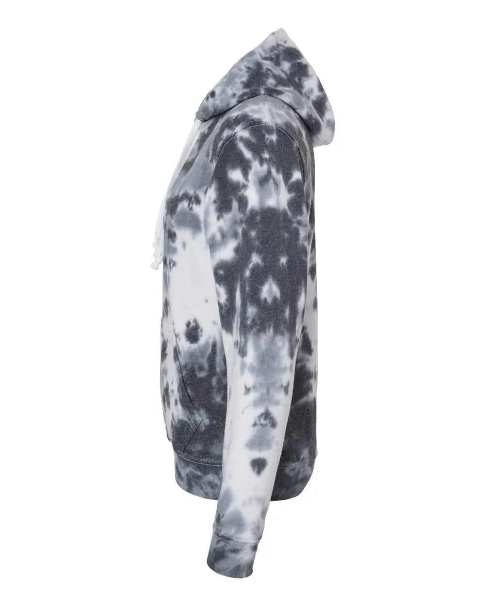J. America 8861j Tie-dyed Fleece Hooded Sweatshirt - 8861 - Black Tie Dye