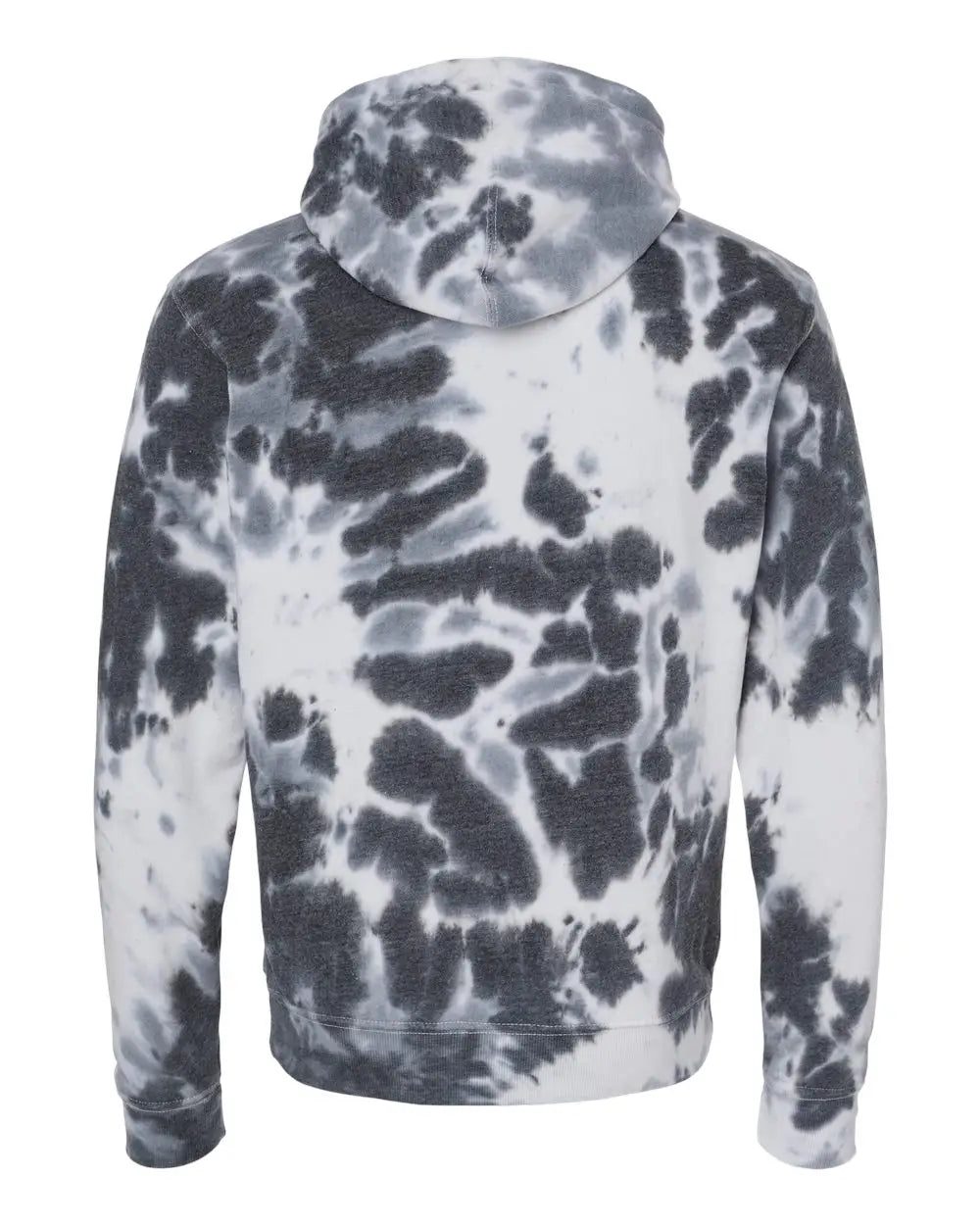 J. America 8861j Tie-dyed Fleece Hooded Sweatshirt - 8861 - Black Tie Dye