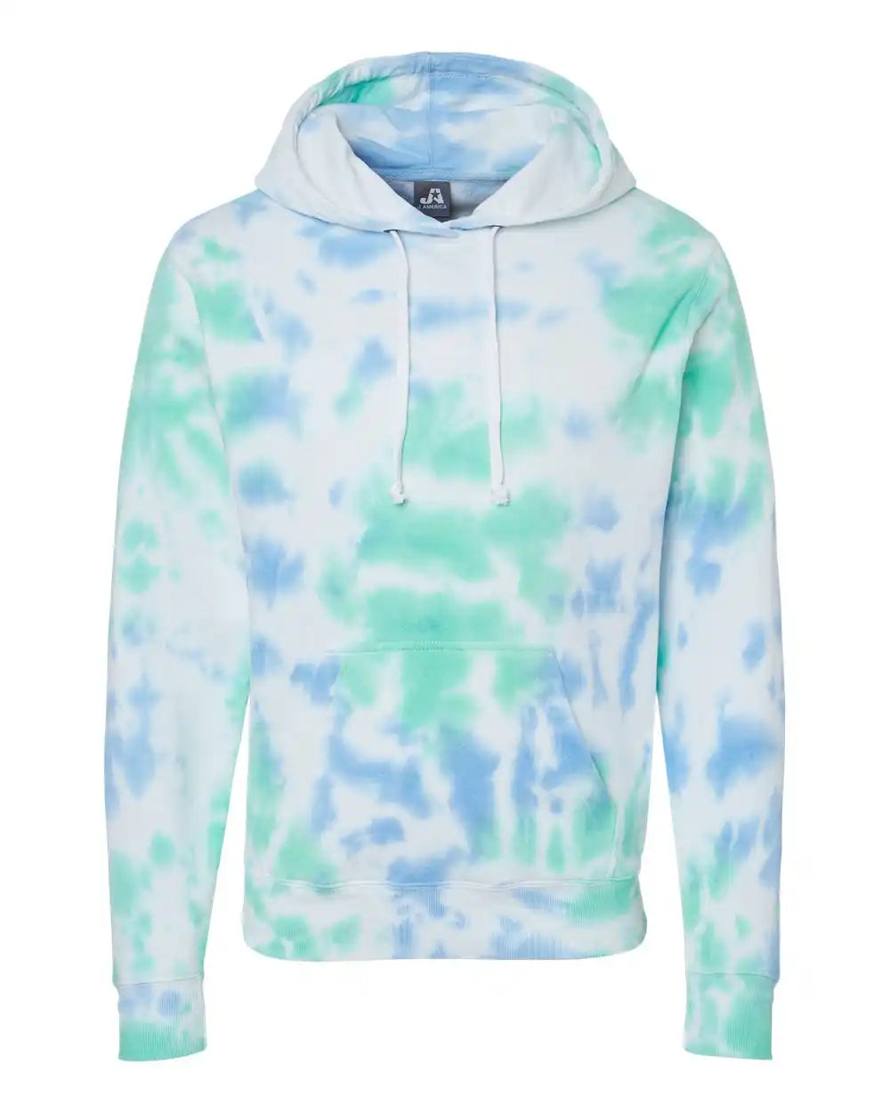 J. America 8861j Tie-dyed Fleece Hooded Sweatshirt - 8861 - Lagoon Tie Dye - Xs