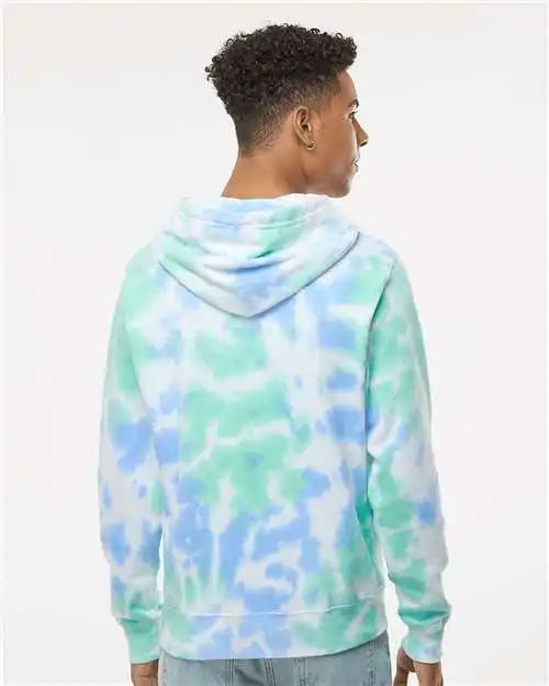 J. America 8861j Tie-dyed Fleece Hooded Sweatshirt - 8861 - Lagoon Tie Dye