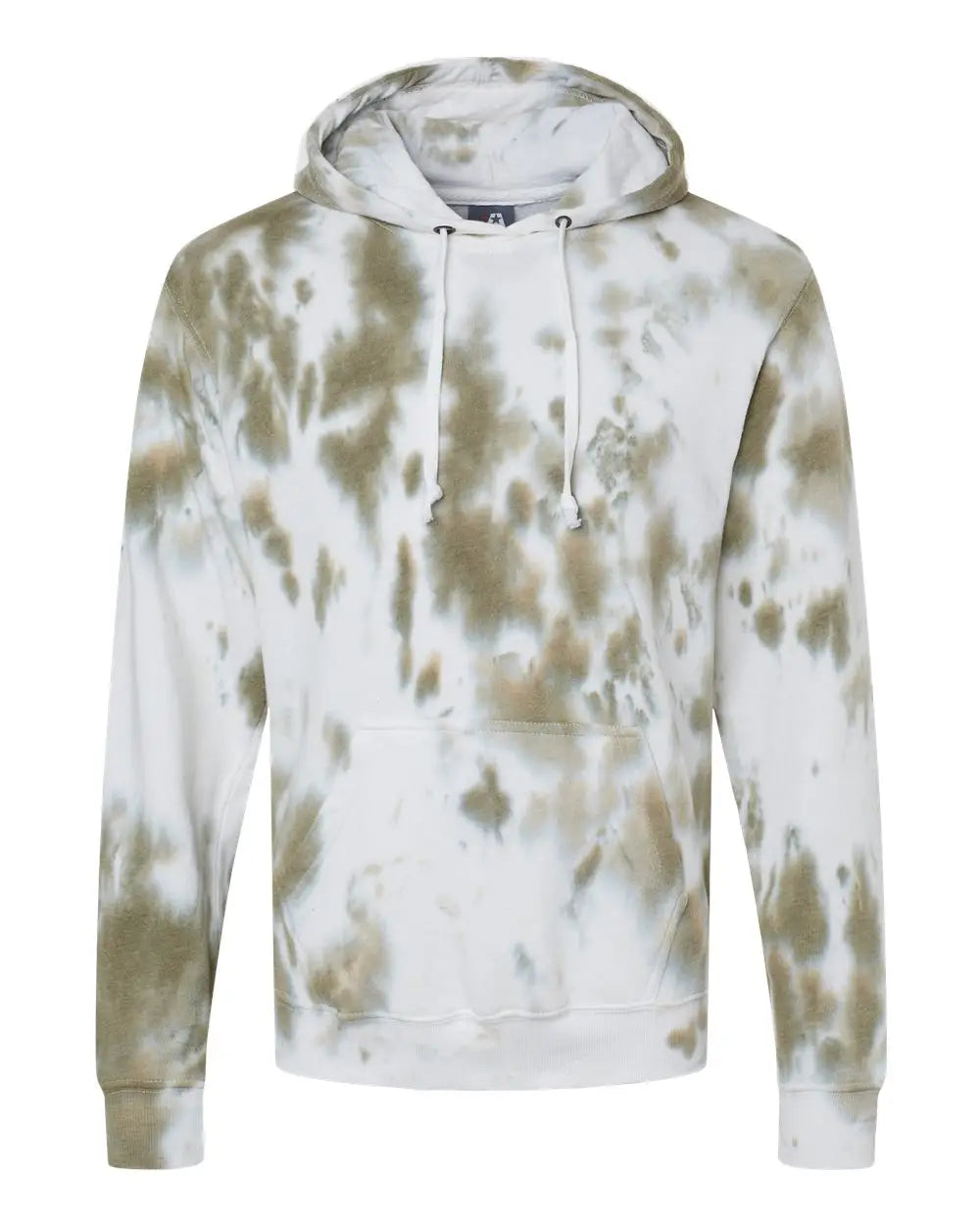 J. America 8861j Tie-dyed Fleece Hooded Sweatshirt - 8861 - Olive Tie Dye - Adult Xs