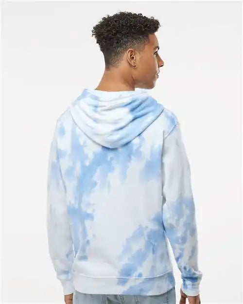 J. America 8861j Tie-dyed Fleece Hooded Sweatshirt - 8861 - Periwinkle Tie Dye