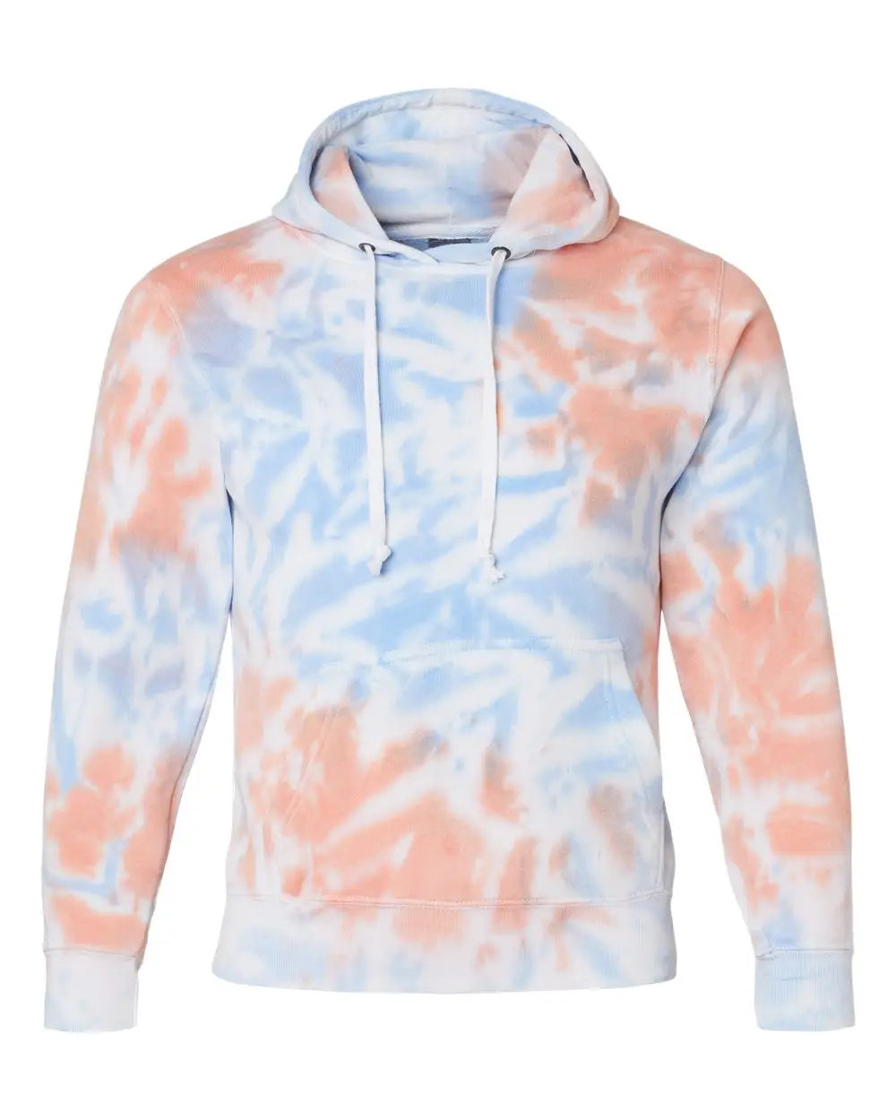 J. America 8861j Tie-dyed Fleece Hooded Sweatshirt - 8861 - Sunset Tie Dye - Adult s