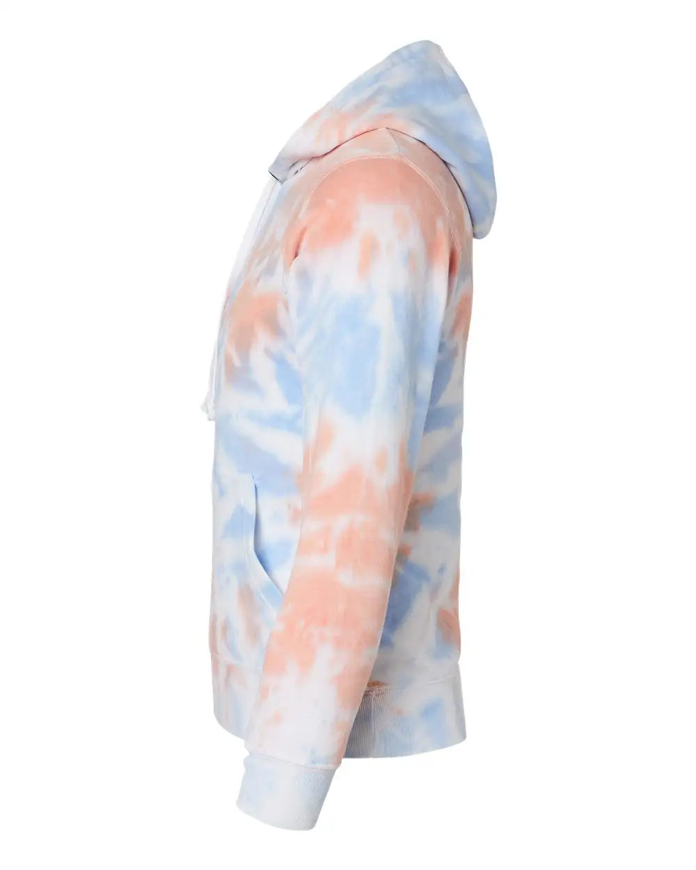 J. America 8861j Tie-dyed Fleece Hooded Sweatshirt - 8861 - Sunset Tie Dye