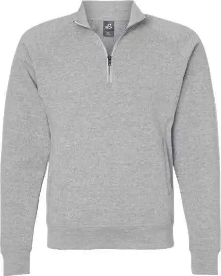 J. America 8869 Triblend Quarter-zip Sweatshirt - Gray