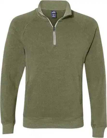 J. America 8869 Triblend Quarter-zip Sweatshirt - Olive