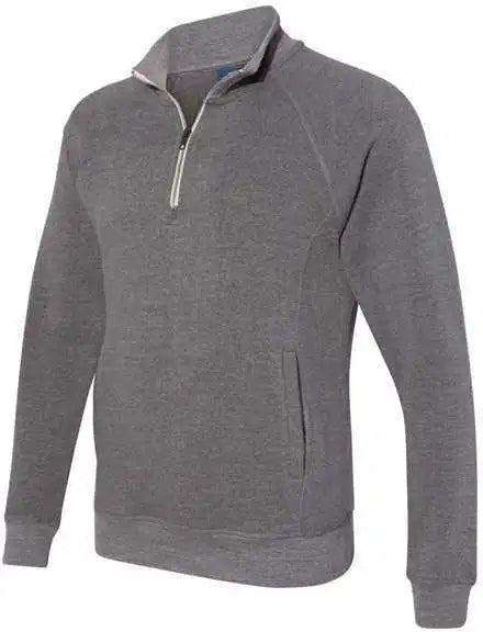 J. America 8869 Triblend Quarter-zip Sweatshirt - Smoke
