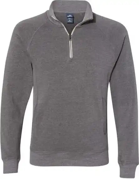 J. America 8869 Triblend Quarter-zip Sweatshirt - Smoke