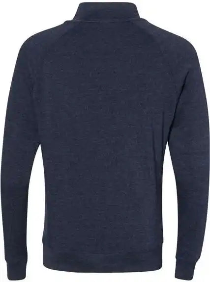 J. America 8869 Triblend Quarter Zip Sweatshirt True Navy