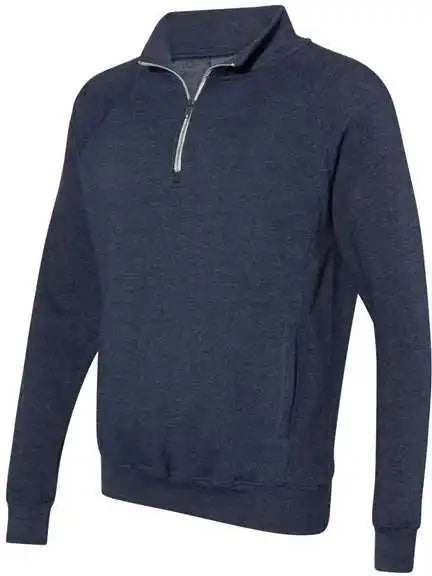 J. America 8869 Triblend Quarter-zip Sweatshirt - True Navy