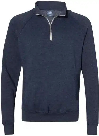J. America 8869 Triblend Quarter-zip Sweatshirt - True Navy