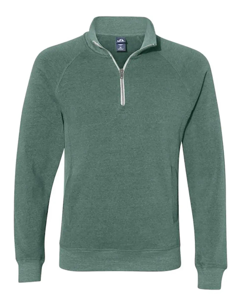 J. America 8869j Triblend Quarter-zip Sweatshirt - 8869 - Balsam - Adult Xs