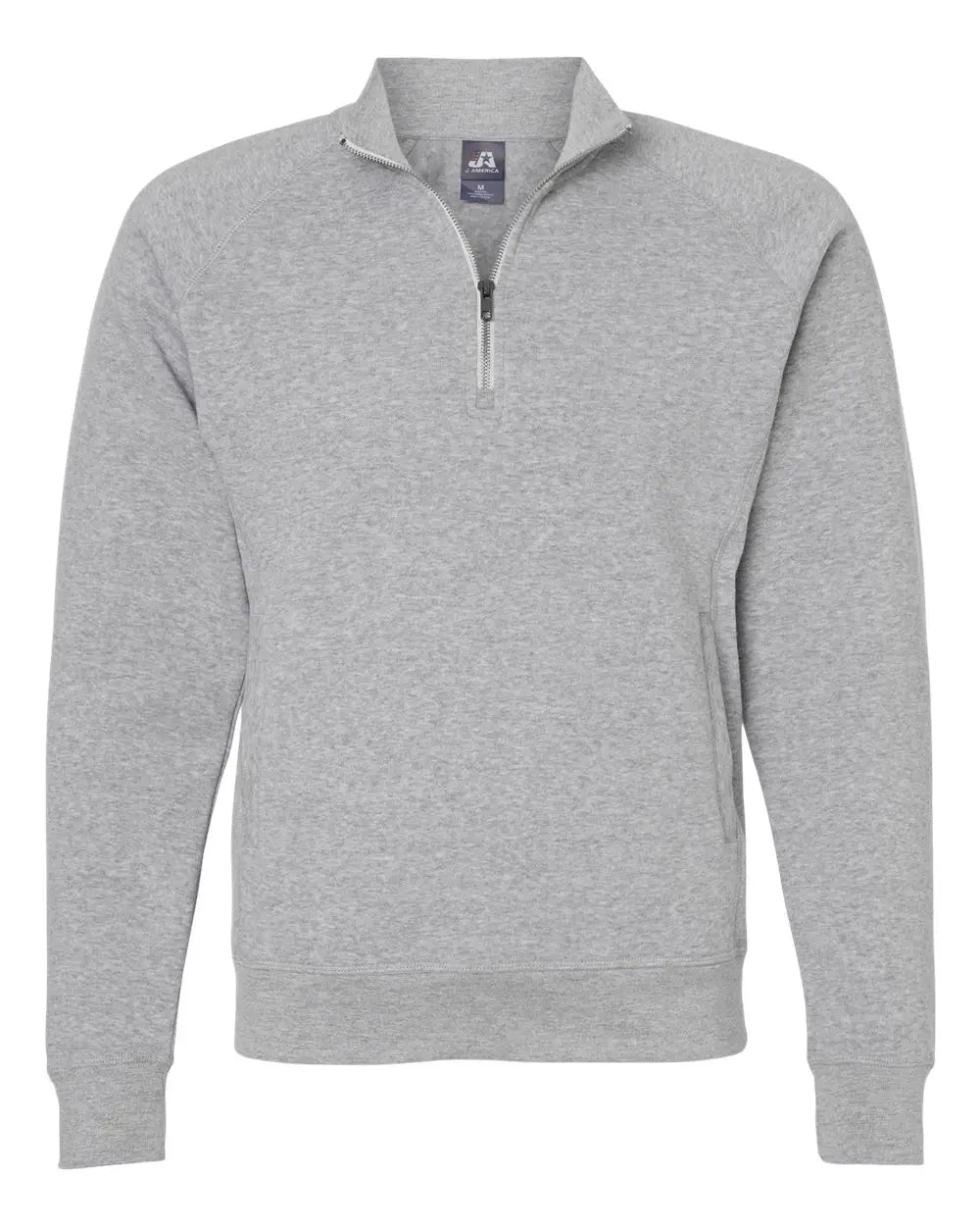 J. America 8869j Triblend Quarter-zip Sweatshirt - 8869 - Gray - Adult Xs
