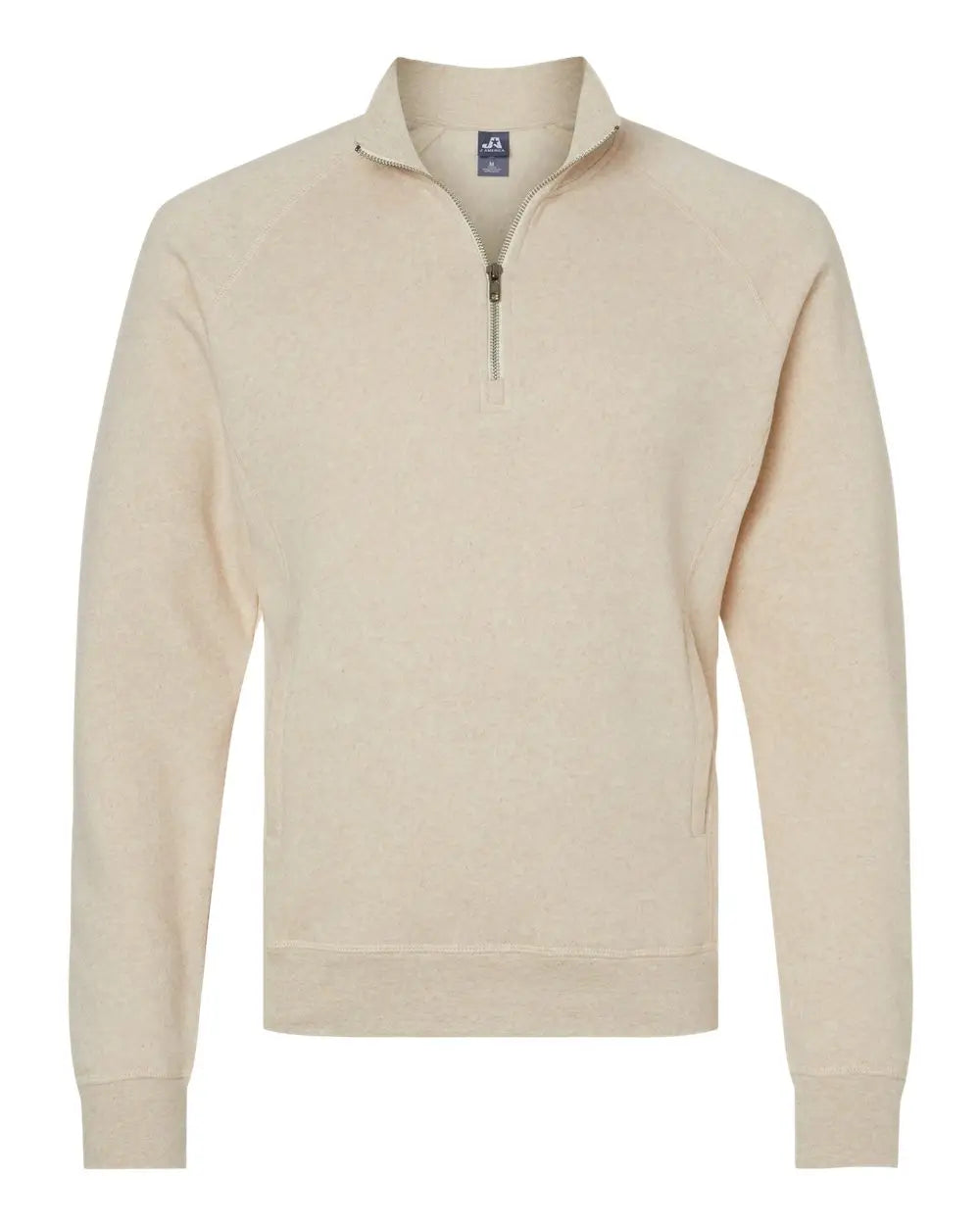 J. America 8869j Triblend Quarter-zip Sweatshirt - 8869 - Oatmeal - Adult Xs