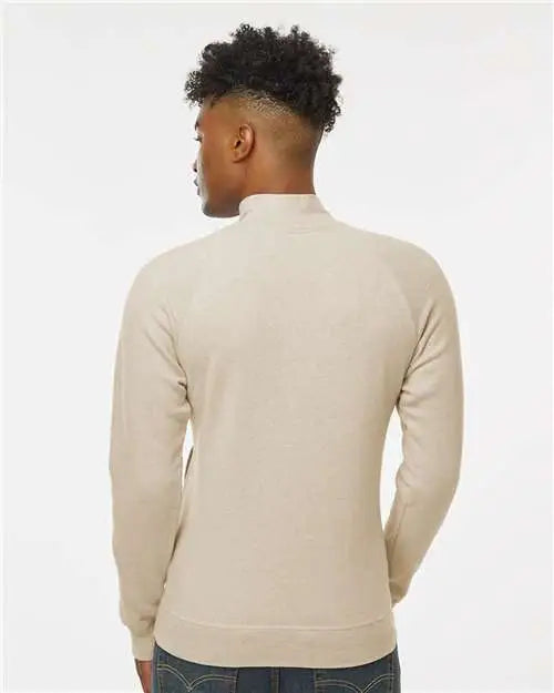 J. America 8869j Triblend Quarter-zip Sweatshirt - 8869 - Oatmeal