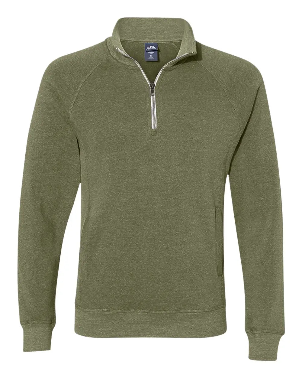 J. America 8869j Triblend Quarter-zip Sweatshirt - 8869 - Olive - Adult Xs