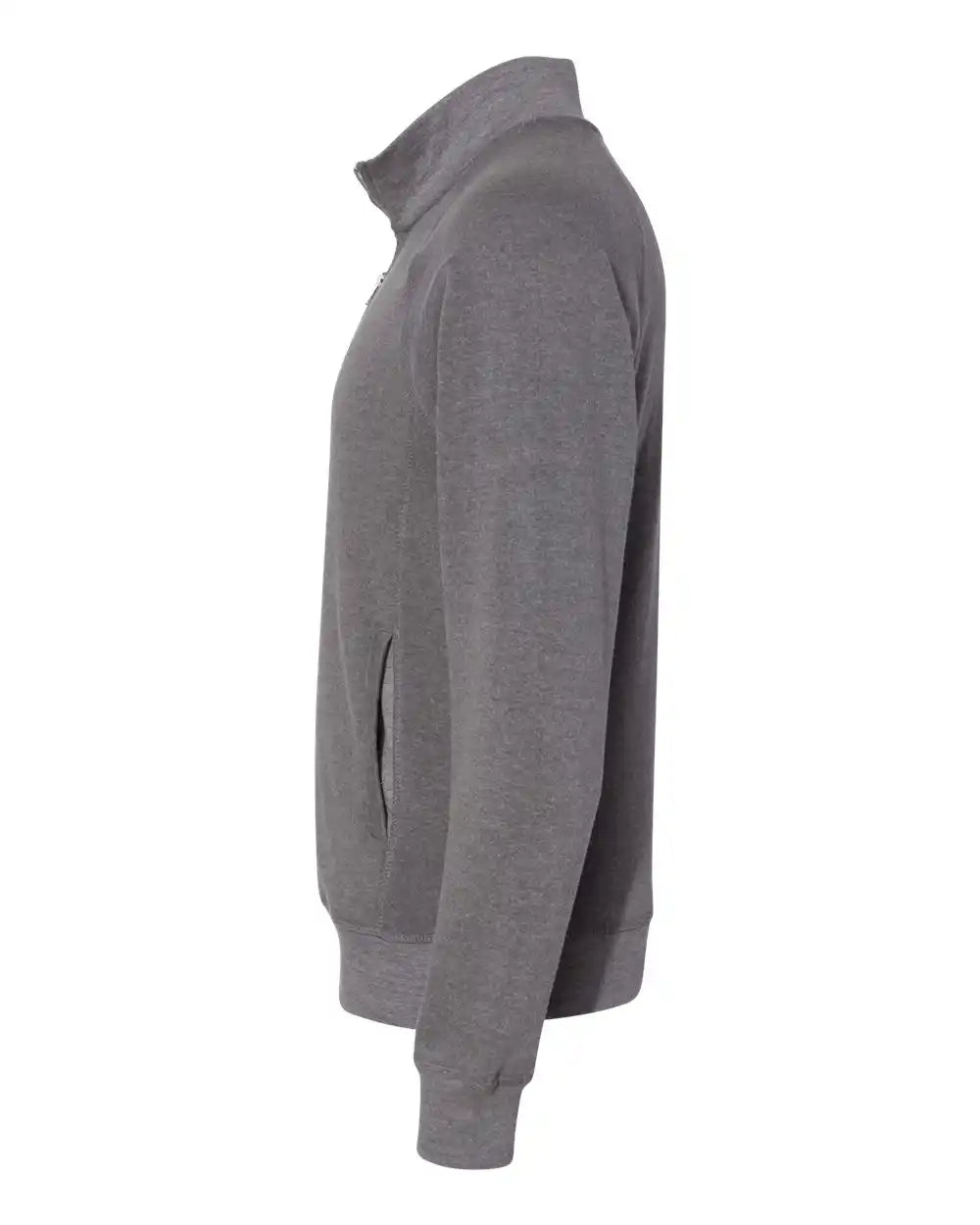 J. America 8869j Triblend Quarter-zip Sweatshirt - 8869 - Smoke