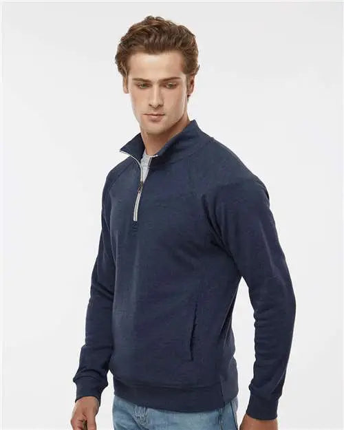 J. America 8869j Triblend Quarter-zip Sweatshirt - 8869 - True Navy