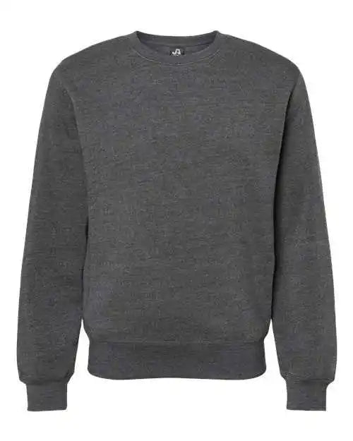 J. America 8870 Triblend Fleece Crewneck Sweatshirt - Black