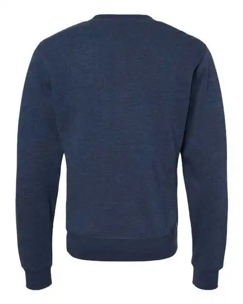 J. America 8870 Triblend Fleece Crewneck Sweatshirt True Navy