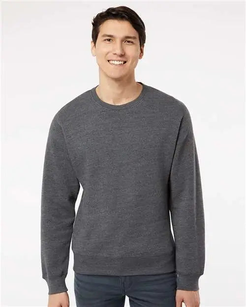 J. America 8870j Triblend Fleece Crewneck Sweatshirt - 8870 - Black