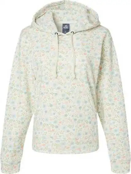 J. America 8871 Fleece Hooded Sweatshirt Floral