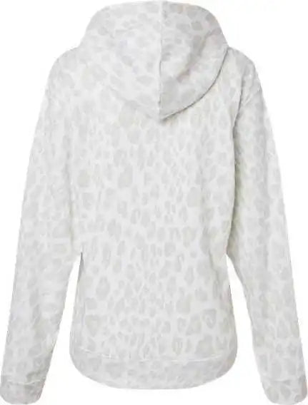 J. America 8871 Fleece Hooded Sweatshirt Snow Leopard