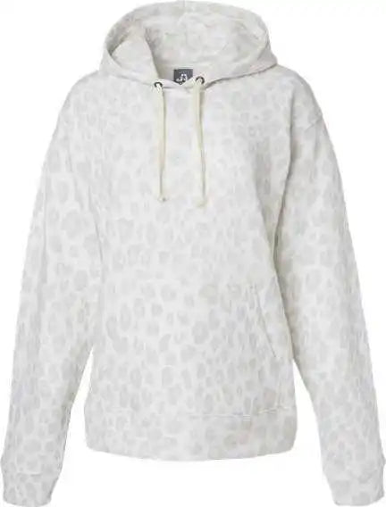 J. America 8871 Fleece Hooded Sweatshirt Snow Leopard