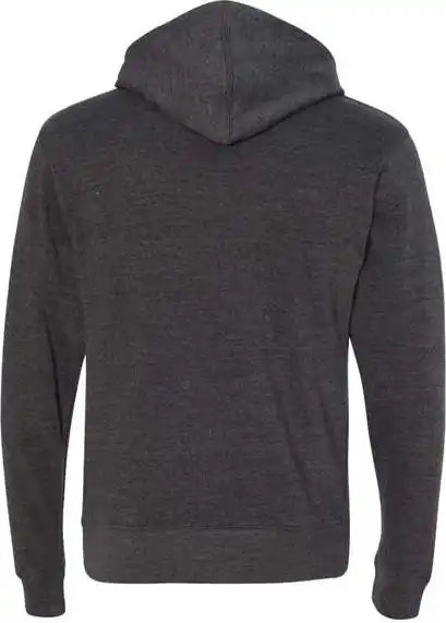 J. America 8871 Triblend Fleece Hooded Sweatshirt Black