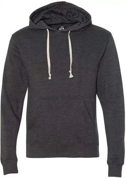J. America 8871 Triblend Fleece Hooded Sweatshirt Black