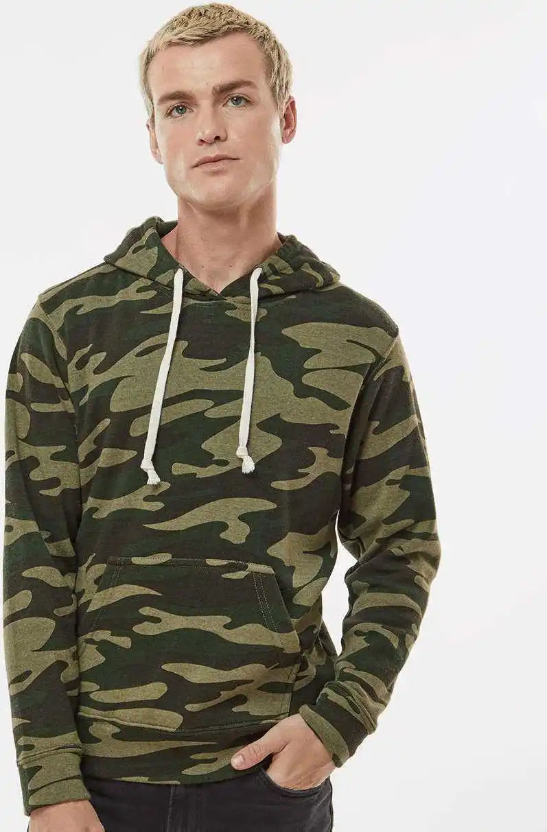 J. America 8871 Triblend Fleece Hooded Sweatshirt - Camo