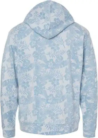 J. America 8871 Triblend Fleece Hooded Sweatshirt Chambray Aloha