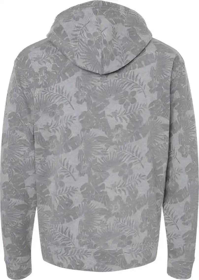 J. America 8871 Triblend Fleece Hooded Sweatshirt Gray Aloha