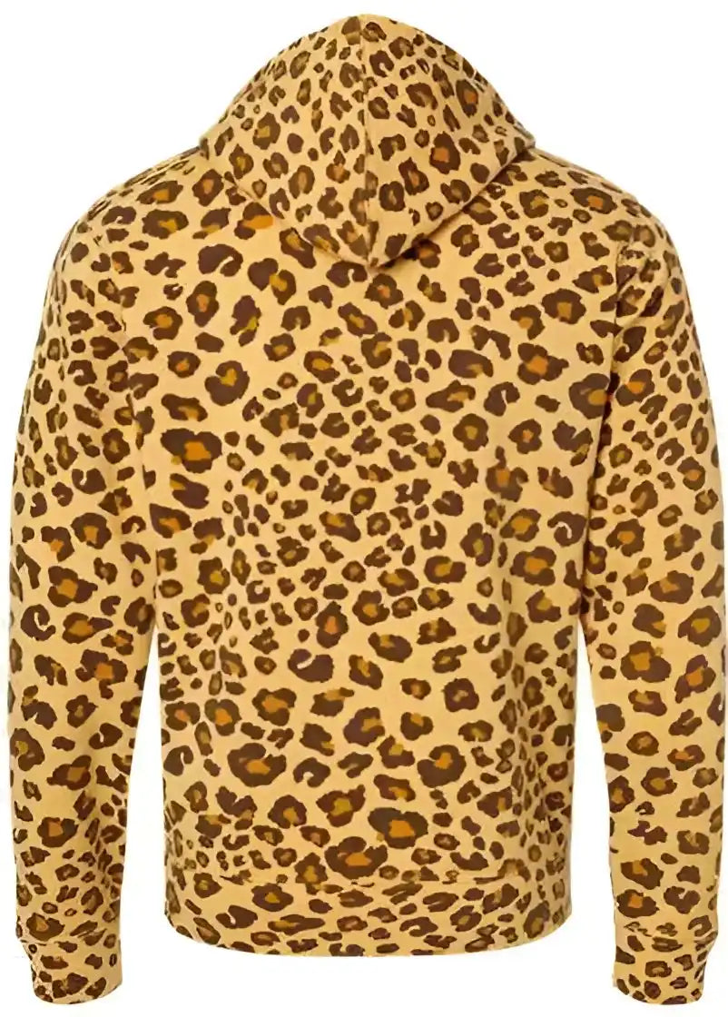 J. America 8871 Triblend Fleece Hooded Sweatshirt Leopard
