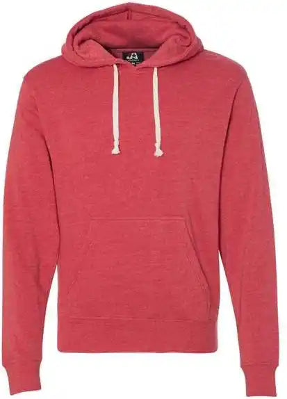 J. America 8871 Triblend Fleece Hooded Sweatshirt Red