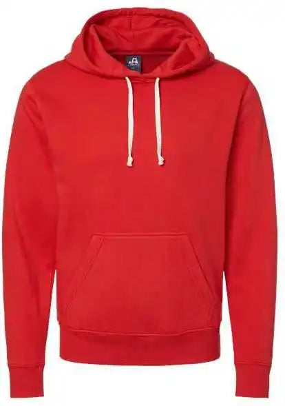 J. America 8871 Triblend Fleece Hooded Sweatshirt Red Solid