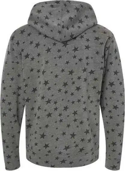 J. America 8871 Triblend Fleece Hooded Sweatshirt Smoke Stars