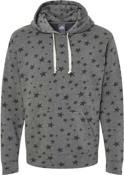 J. America 8871 Triblend Fleece Hooded Sweatshirt Smoke Stars