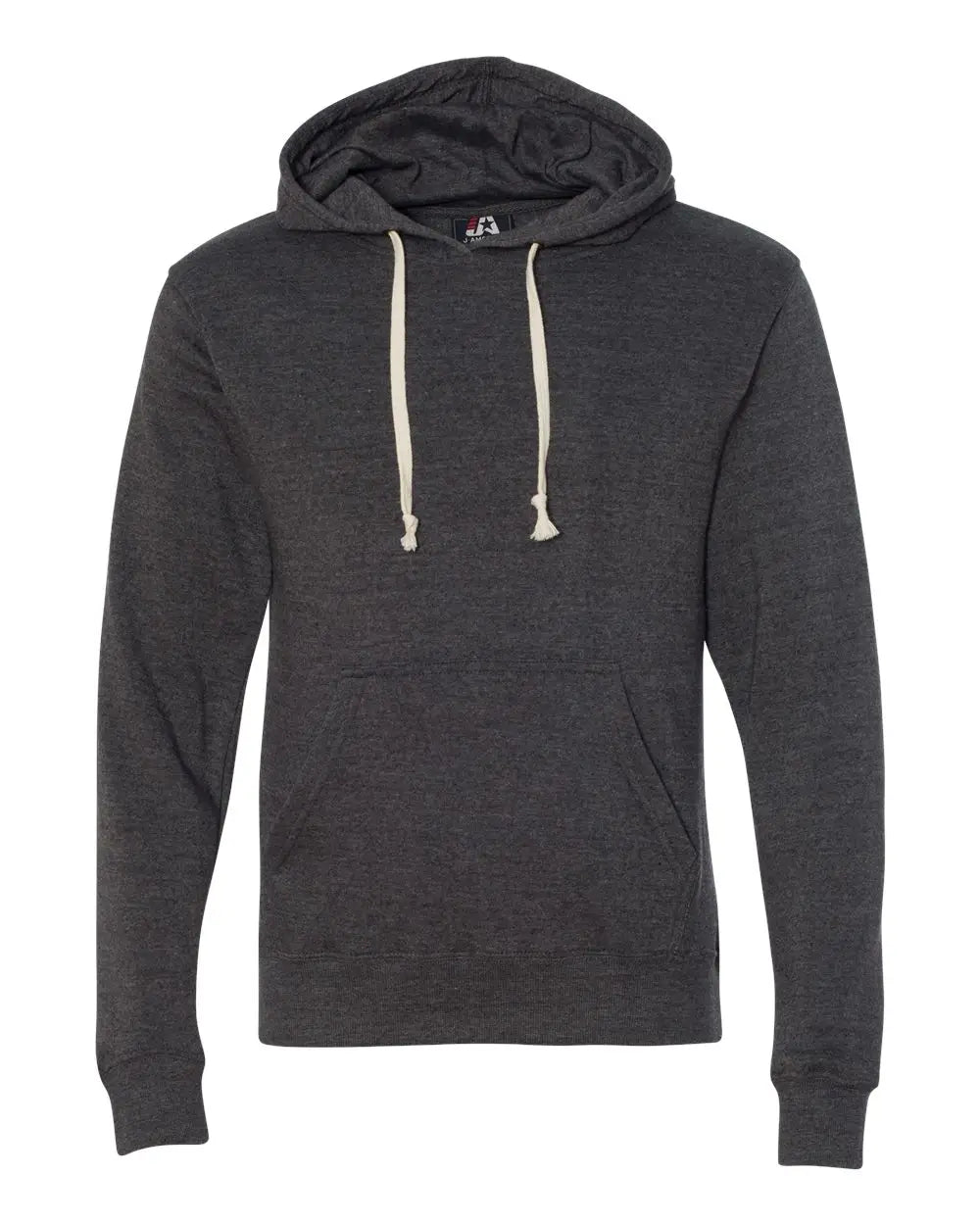 J. America 8871j Triblend Fleece Hooded Sweatshirt - 8871 - Black - Adult Xs