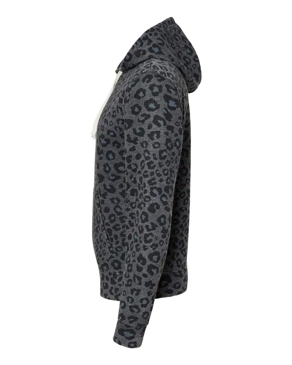 J. America 8871j Triblend Fleece Hooded Sweatshirt - 8871 - Black Leopard