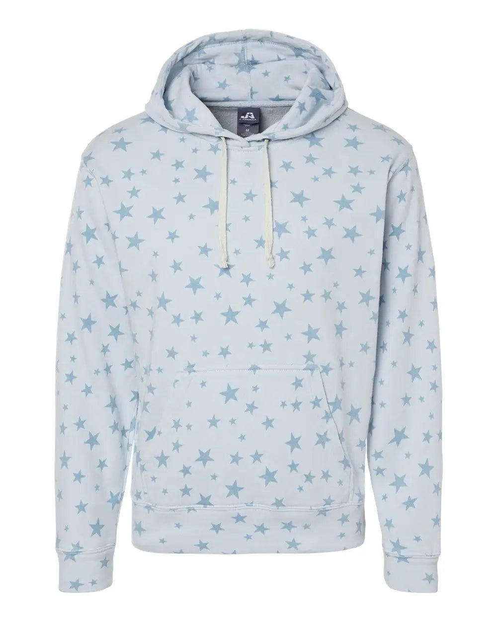 J. America 8871j Triblend Fleece Hooded Sweatshirt - 8871 - Chambray Stars - Adult Xs