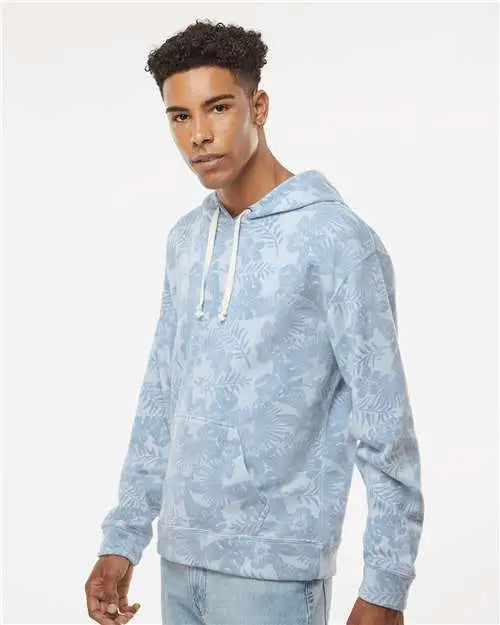 J. America 8871j Triblend Fleece Hooded Sweatshirt - 8871 - Chambray Aloha
