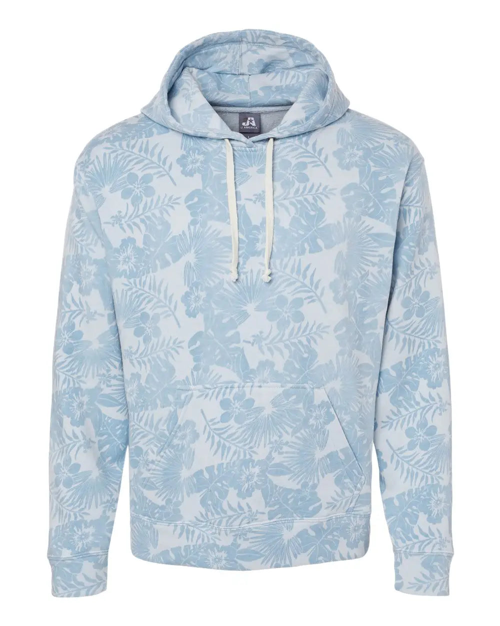 J. America 8871j Triblend Fleece Hooded Sweatshirt - 8871 - Chambray Aloha - Adult Xs