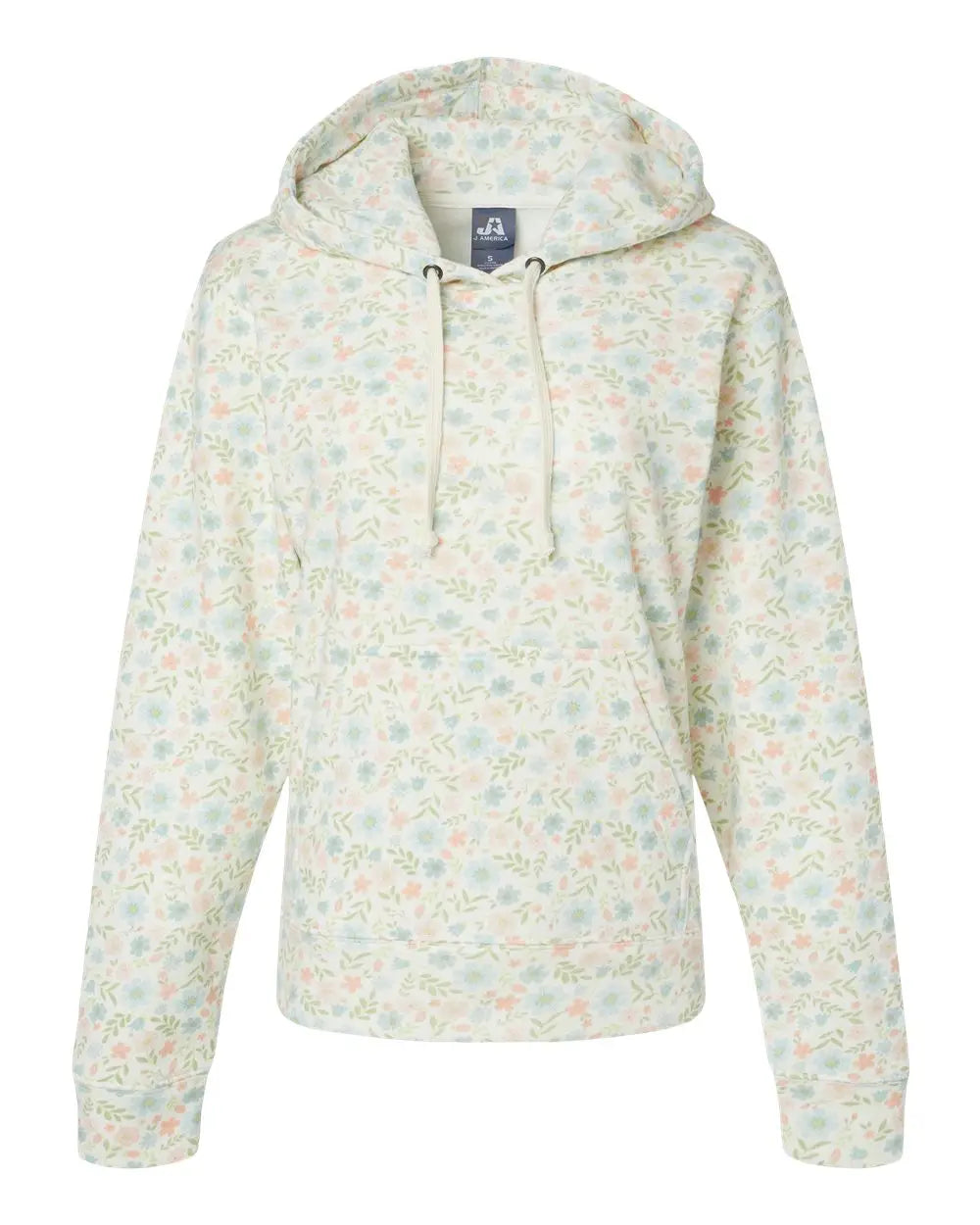 J. America 8871j Triblend Fleece Hooded Sweatshirt - 8871 - Floral - Adult Xs