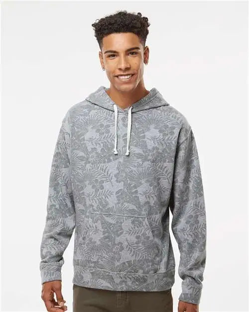 J. America 8871j Triblend Fleece Hooded Sweatshirt - 8871 - Gray Aloha