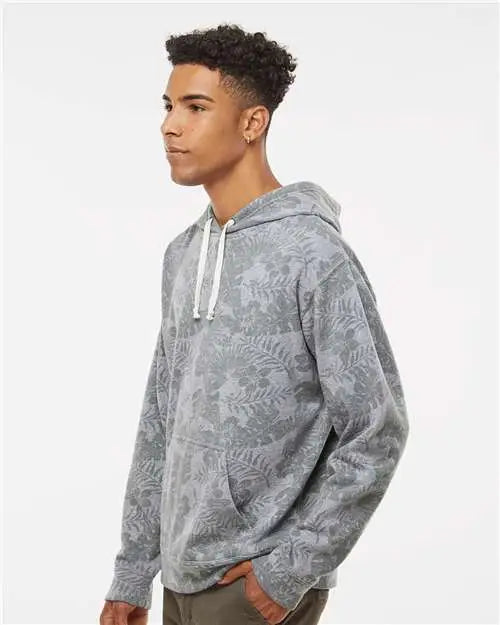 J. America 8871j Triblend Fleece Hooded Sweatshirt - 8871 - Gray Aloha