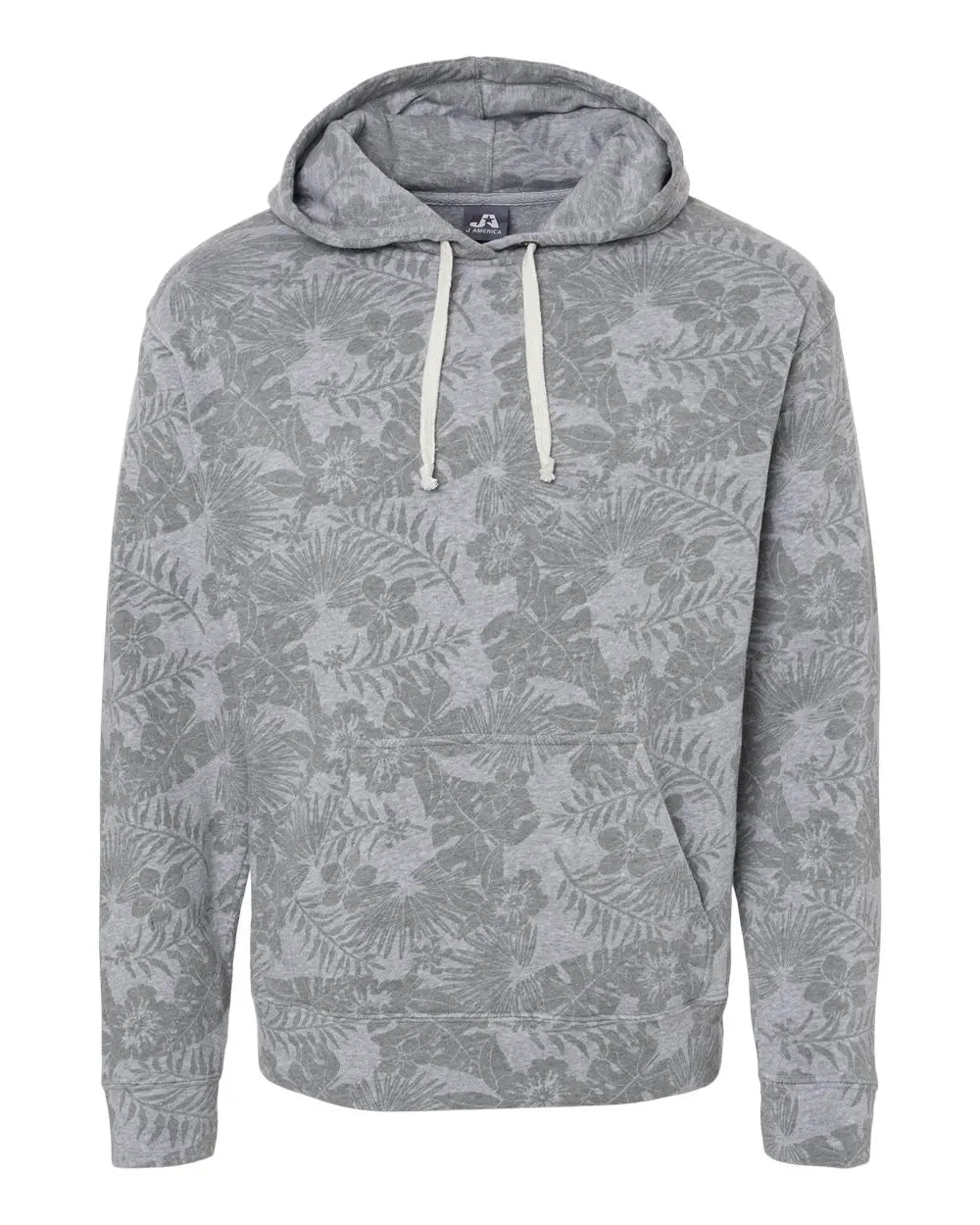 J. America 8871j Triblend Fleece Hooded Sweatshirt - 8871 - Gray Aloha - Adult Xs