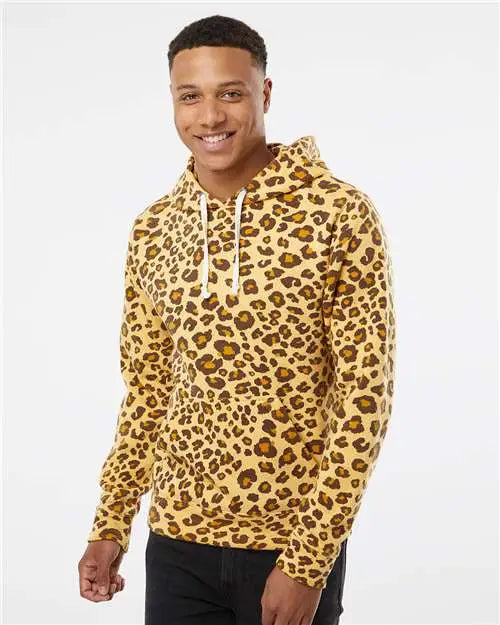 J. America 8871j Triblend Fleece Hooded Sweatshirt - 8871 - Leopard