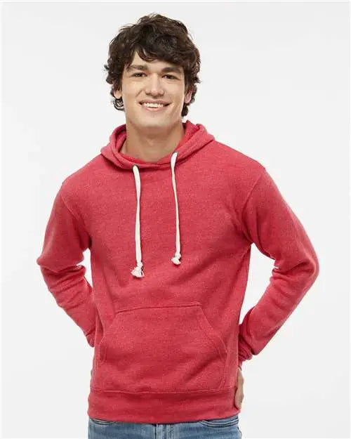 J. America 8871j Triblend Fleece Hooded Sweatshirt - 8871 - Red